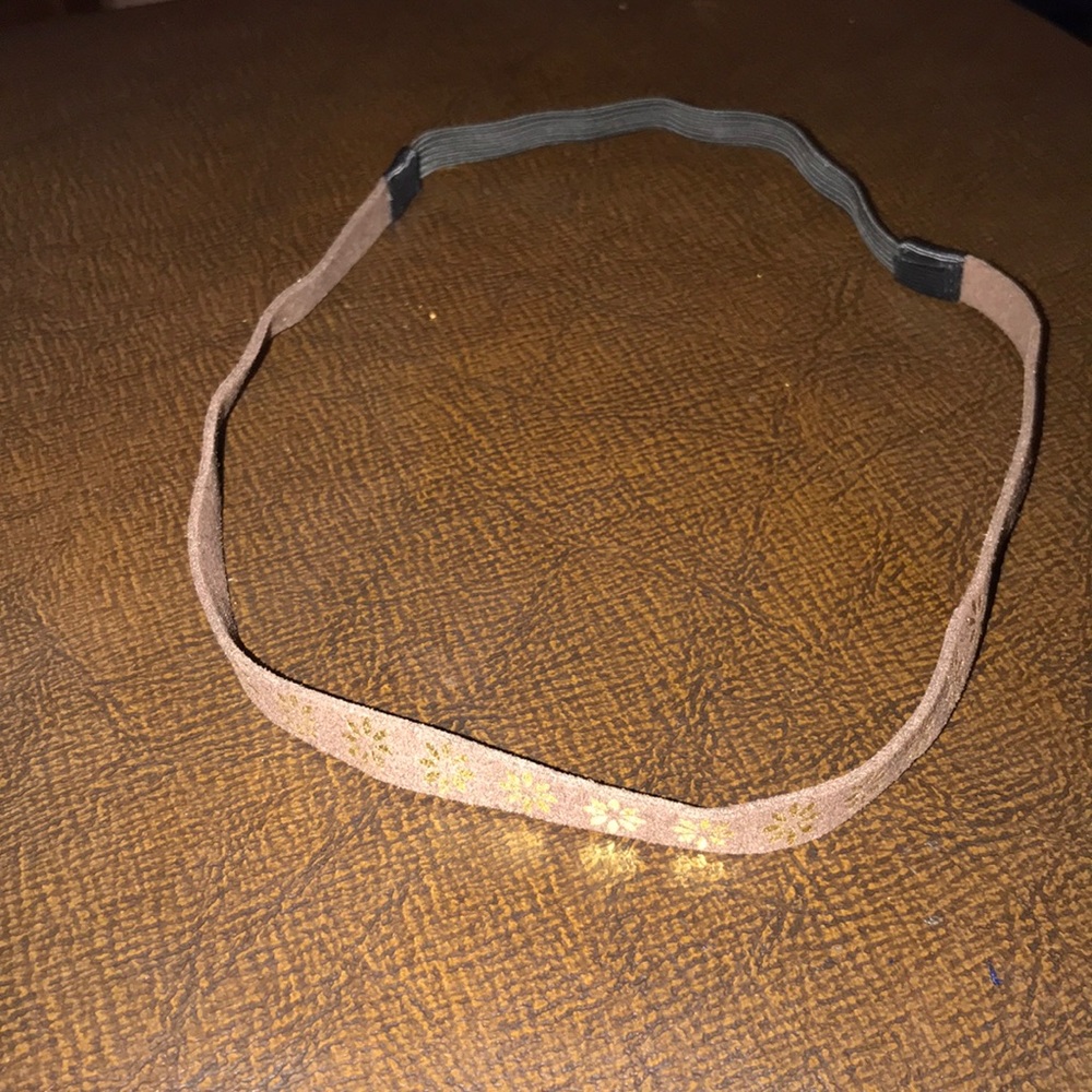 Sued Metallic Floral Headband